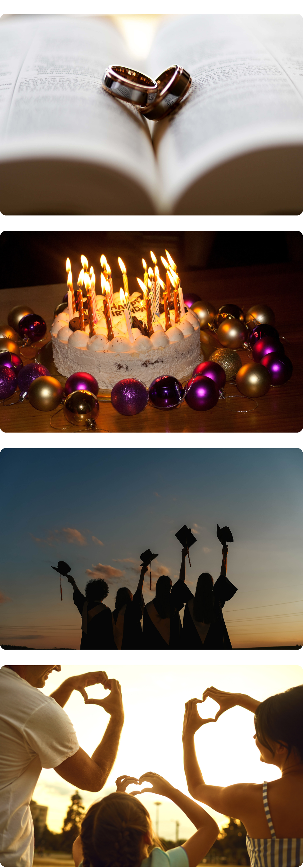 A collection of photographs showcasing the diverse special occasion services offered by Cavanaugh Carriages, highlighting elegant events, memorable celebrations, and unique experiences.